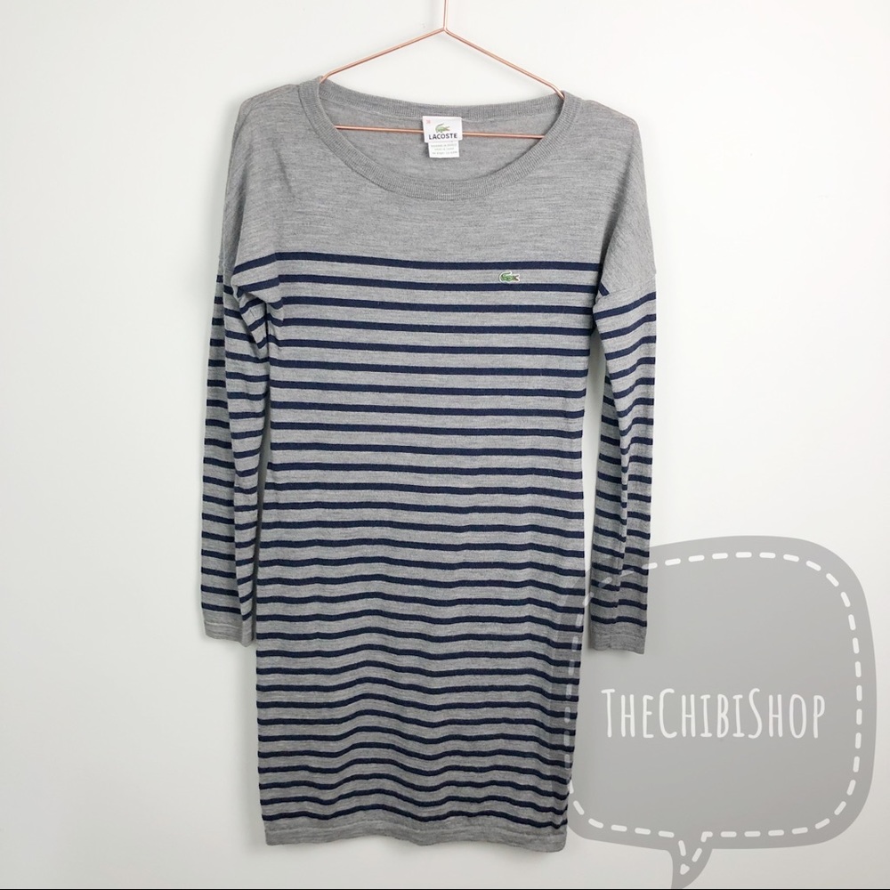Lacoste striped sweater dress